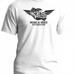 KES Network B&W Logo on White Tee